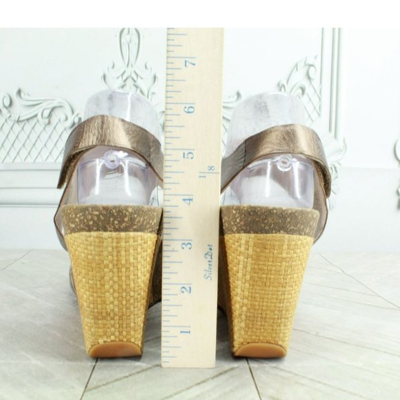 Tsubo Nilanti Multicolor Leather Adjustable Strap Wedge Sandals Size 9.5 - Picture 4 of 10